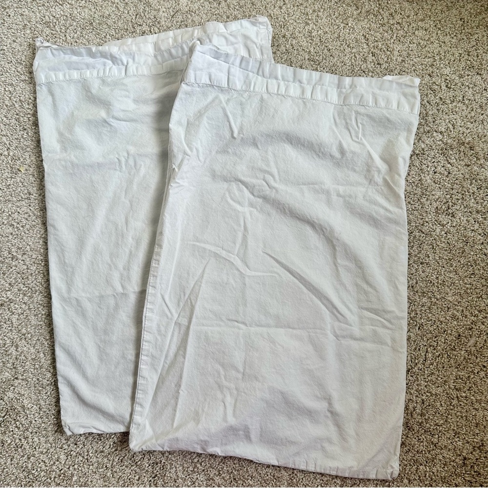 Pottery Barn Kids White Toddler Pillowcases Organic Cotton Set of 2